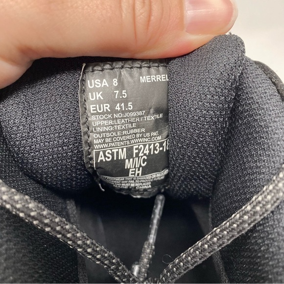 Merrell Work Men’s Strongfield Leather 6" Waterproof Composite Toe work boots - Picture 6 of 8